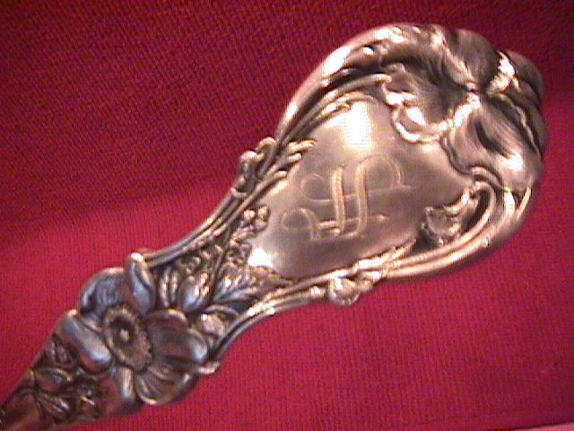 Wallace, 1835 Silverplate (Floral) Punch Ladle=Monogram (S)