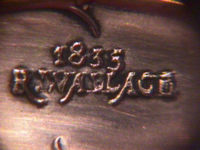 Wallace, 1835 Silverplate (Floral) Punch Ladle=Monogram (S)