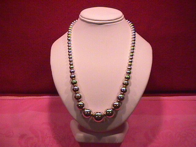Impressive, Sterling, Graduated Bead Necklace
