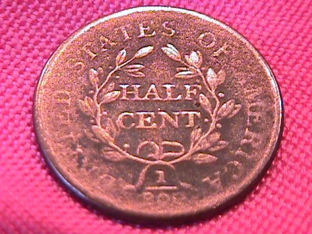 HALF CENT COPPER COIN DRAPED BUST HALF CENT -1806 VERY GOOD-10 Condition