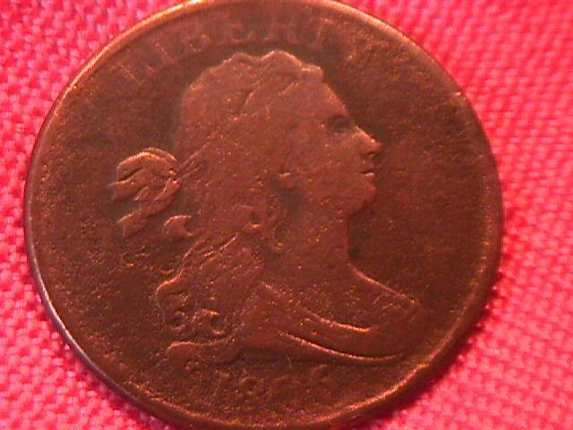 HALF CENT COPPER COIN DRAPED BUST HALF CENT -1806 VERY GOOD-10 Condition