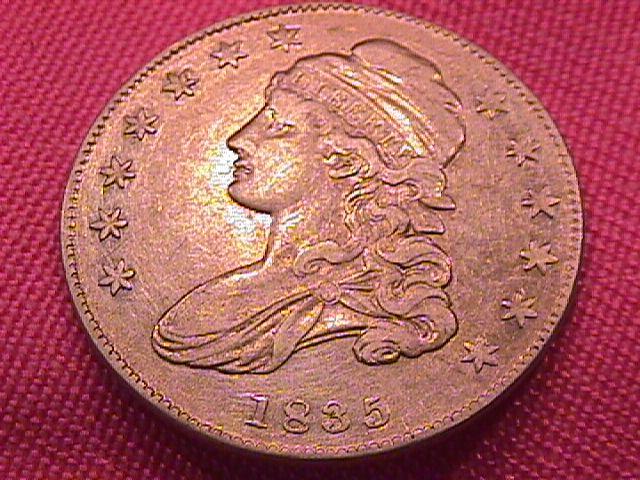 CAPPED BUST SILVER HALF DOLLAR DATED -1835 EXTREMELY FINE -45 Condition