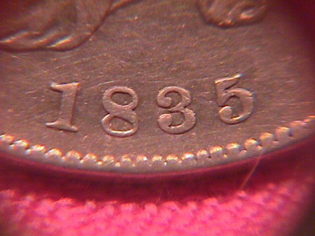 CAPPED BUST SILVER HALF DOLLAR DATED -1835 EXTREMELY FINE -45 Condition