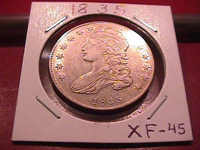 CAPPED BUST SILVER HALF DOLLAR DATED -1835 EXTREMELY FINE -45 Condition