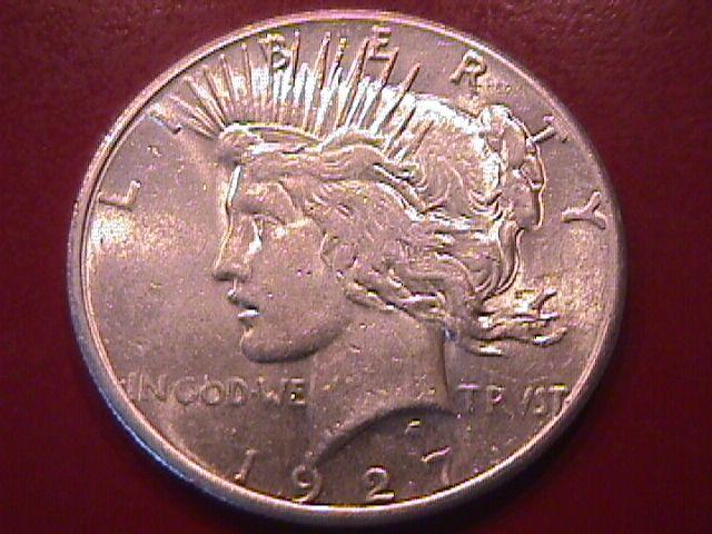 Peace Type Silver Dollar 1927 MS #-64 Condition