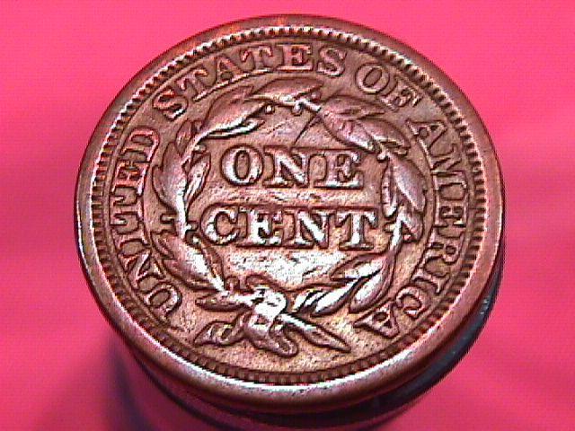 BRAIDED HAIR COPPER LARGE CENT 1848 GRADED FINE-15