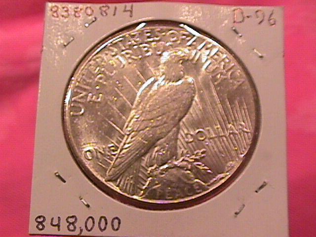 Peace Type Silver Dollar 1927 MS #-63 Condition