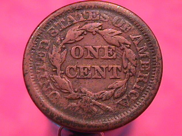 BRAIDED HAIR COPPER LARGE CENT 1851 GRADED VERY FINE-20