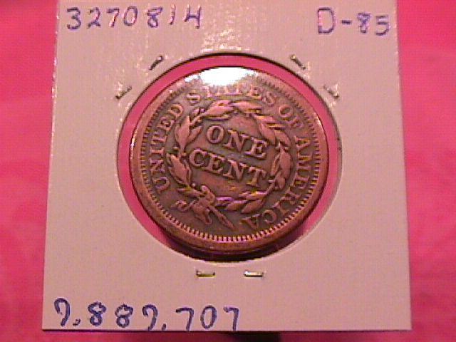 BRAIDED HAIR COPPER LARGE CENT 1851 GRADED VERY FINE-30
