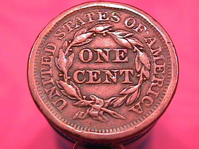 BRAIDED HAIR COPPER LARGE CENT 1856 GRADED EXTREMELY FINE-40