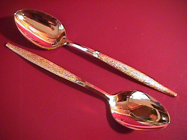 Cosmos, Stainless, (Gold Dust) 2-Teaspoons
