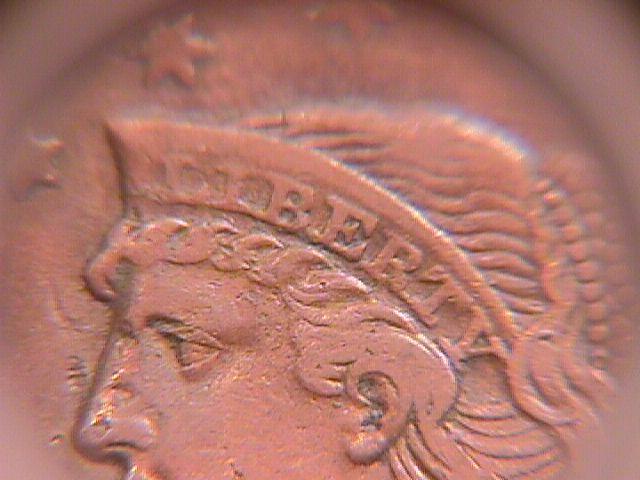 BRAIDED HAIR COPPER LARGE CENT DATED 1848 GRADED VERY FINE-35