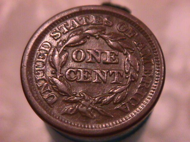 BRAIDED HAIR COPPER LARGE CENT DATED 1851 GRADED VERY FINE-40