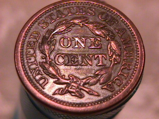BRAIDED HAIR COPPER LARGE CENT DATED 1856 GRADED EXTREMELY FINE-45