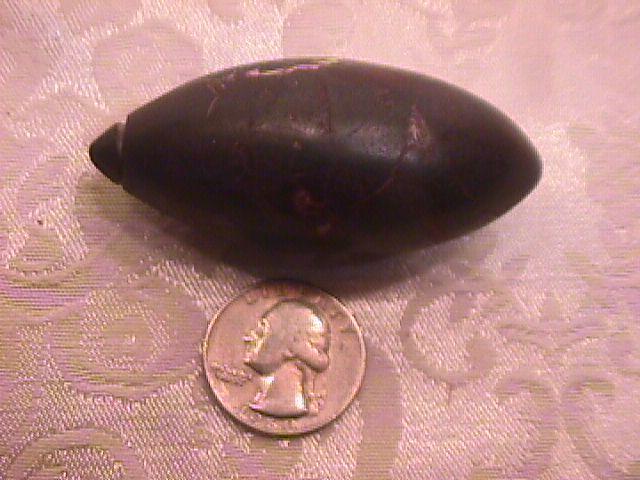 INDIAN ARTIFACT WOODLAND HIGH GRADE HEMATITE TOP GROVE PLUMMET
