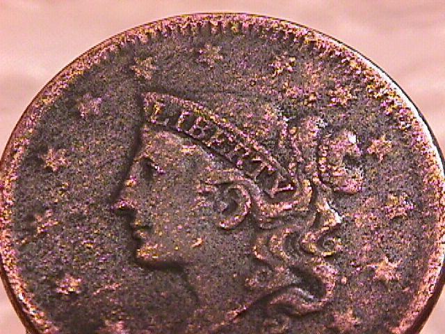 MATRON / YOUNG HEAD COPPER LARGE CENT DATED 1838 GRADED A VERY FINE-35