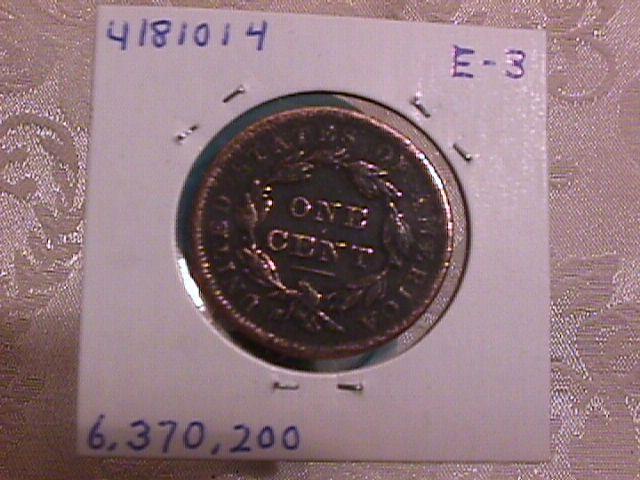 MATRON / YOUNG HEAD COPPER LARGE CENT DATED 1838 GRADED A VERY FINE-35