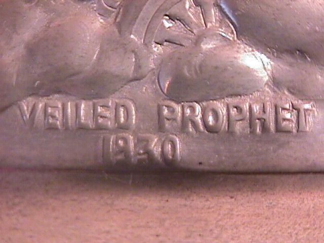 PEWTER VEILED PROPHET 1930