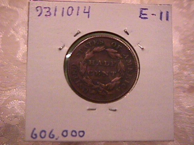 Classic Head Half Cent Coin 1828 EXTREMELY FINE-45 Condition