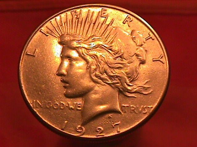 Peace Type Silver Dollar 1927-S EXTREMELY FINE #-45 Condition