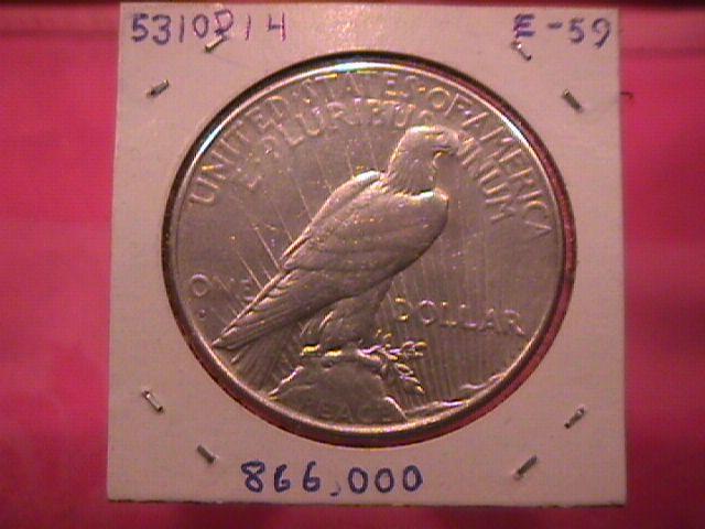 Peace Type Silver Dollar 1927-S EXTREMELY FINE #-45 Condition