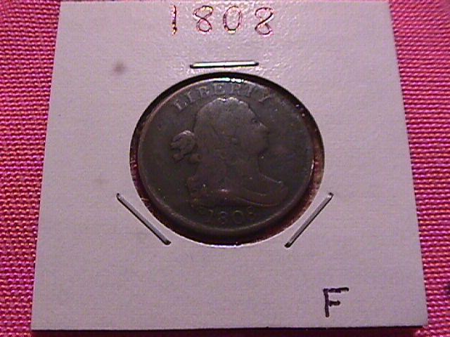 DRAPED BUST 1808 GRADED FINE