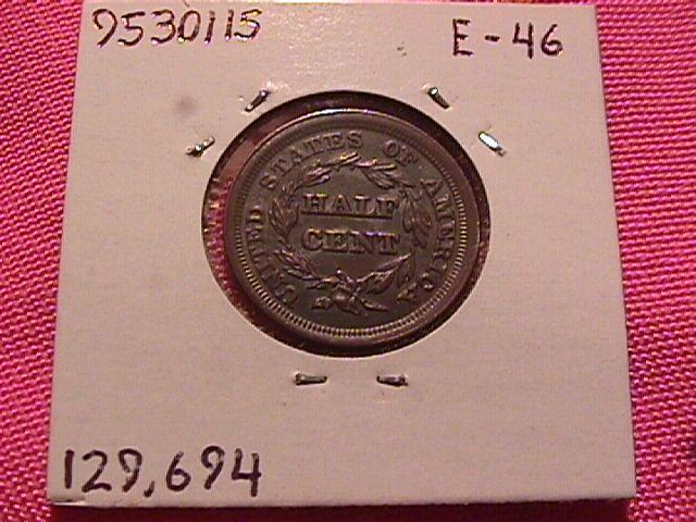 BRAIDED HAIR 1853 GRADED ALMOST UNCIRCULATEDTED-58