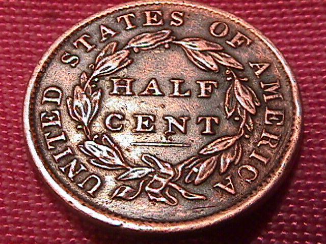 CLASSIC HEAD 1833 EXTREMELY FINE-40 GRADED HALF CENT