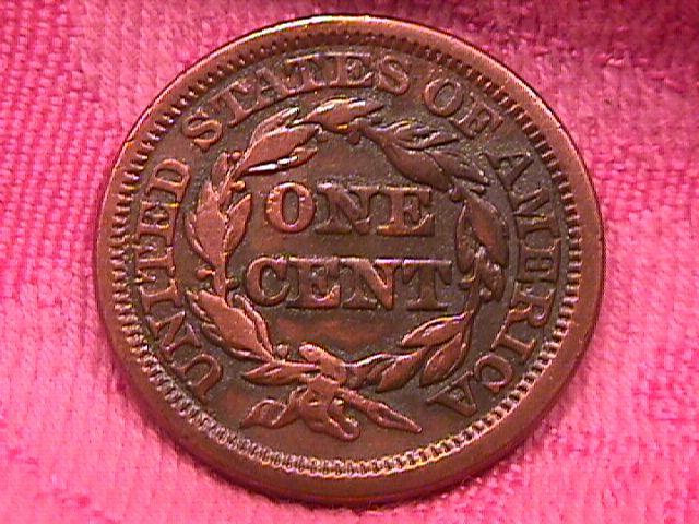 BRAIDED HAIR COPPER LARGE CENT 1848 VERY FINE-20