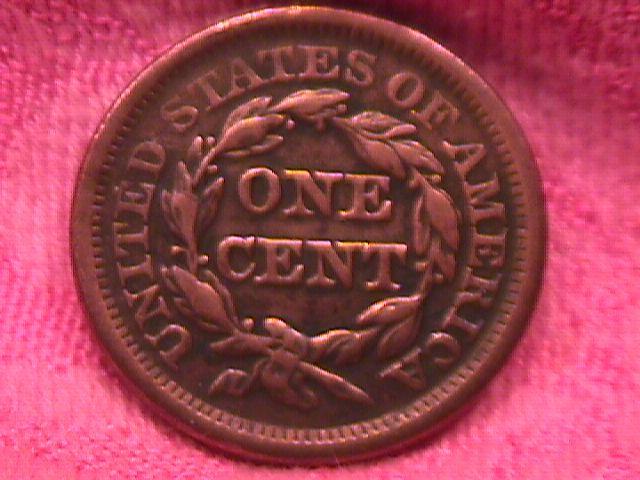 BRAIDED HAIR COPPER LARGE CENT CENT DATED 1850 VERY FINE -40