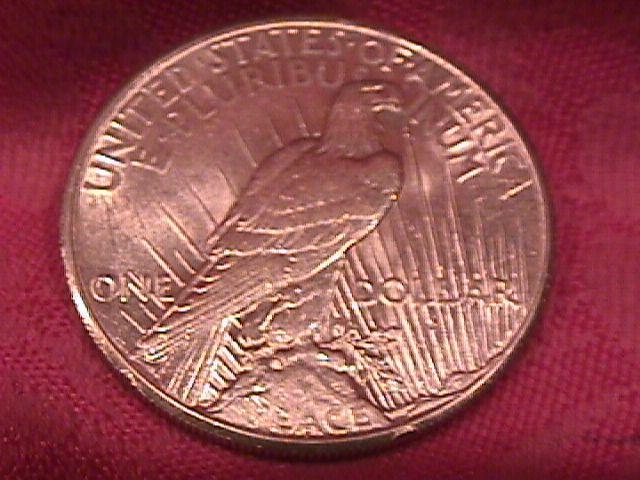 PEACE TYPE SILVER DOLLAR 1927 MINT STATE-63