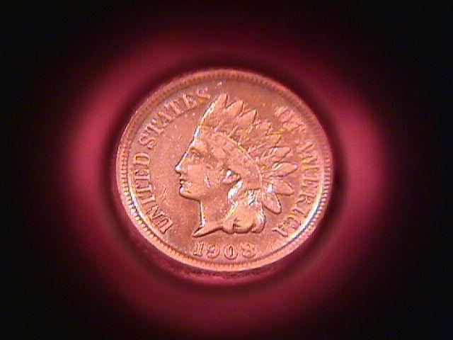 Indian Head Penny Copper Coin 1908-S Very Fine-25 Condition