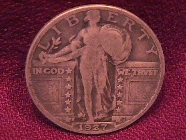 Standing Liberty Silver Quarter 1927-S Fine-12 Condition