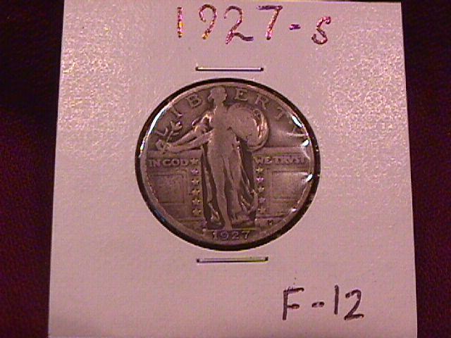 Standing Liberty Silver Quarter 1927-S Fine-12 Condition