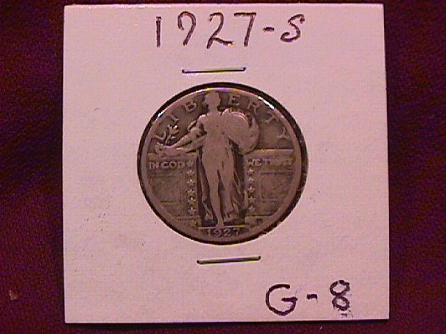 Standing Liberty Silver Quarter 1927-S Very Good-8 Condition