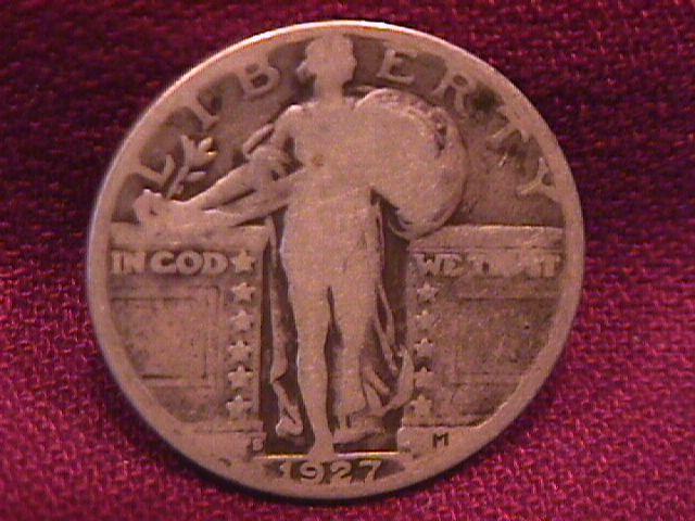 Standing Liberty Silver Quarter 1927-S Good-4 Condition