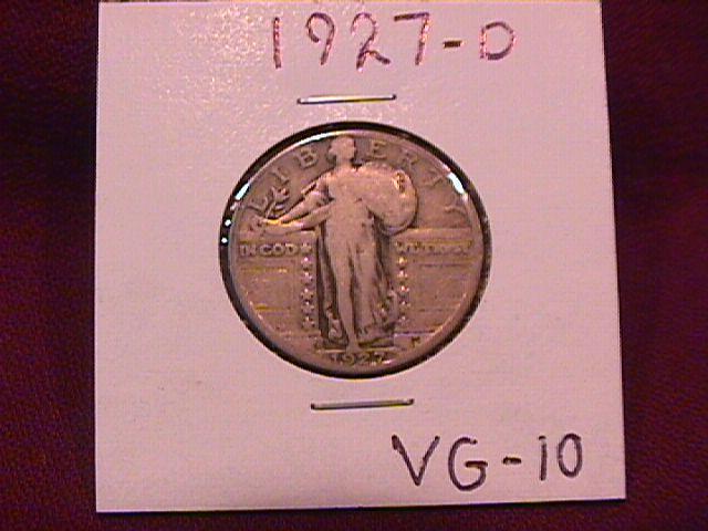 Standing Liberty Silver Quarter 1927-D Very Good-10