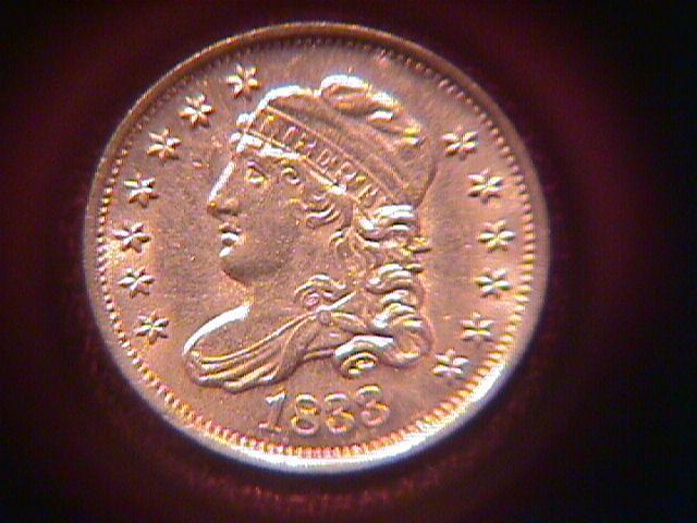 CAPPED BUST HALF DIME 1833 MINT STATE-62