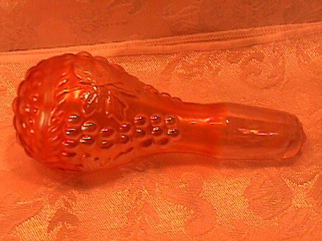 NORTHWOOD GRAPE & CABLE COLOGNE STOPPER MARIGOLD CARNIVAL GLASS