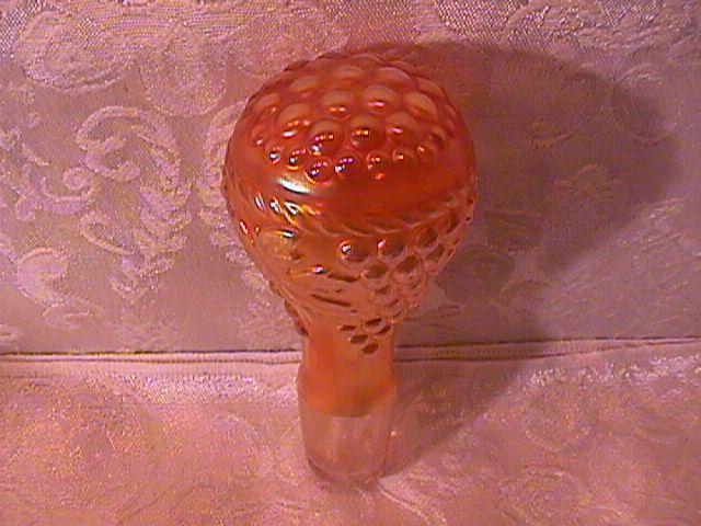 NORTHWOOD GRAPE & CABLE COLOGNE STOPPER MARIGOLD CARNIVAL GLASS
