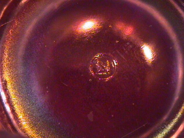 NORTHWOOD DRAPERY ROSE BOWL WHITE CARNIVAL GLASS