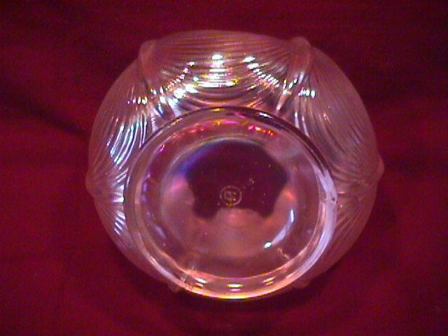 NORTHWOOD DRAPERY ROSE BOWL WHITE CARNIVAL GLASS