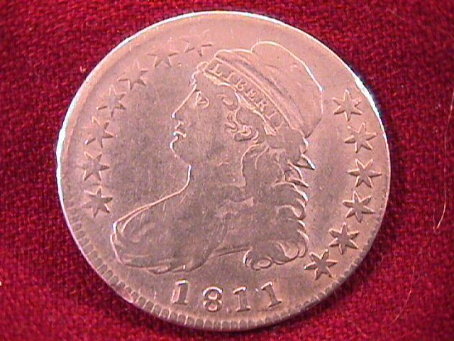 CAPED BUST HALF DOLLAR 1811 FINE-15
