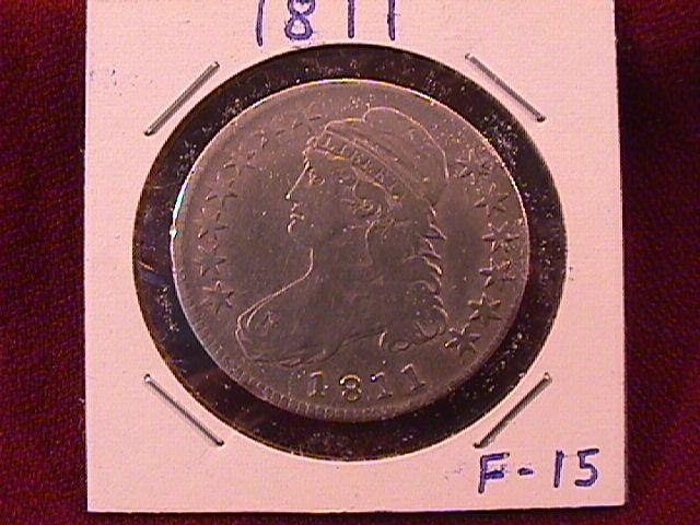 CAPED BUST HALF DOLLAR 1811 FINE-15