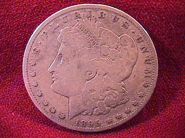 MORGAN 1895-S SILVER DOLLAR FINE-12 EXTREMELY RARE KEY DATE