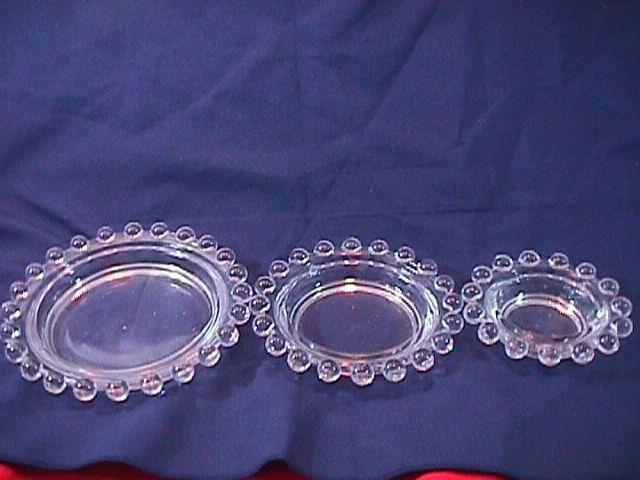 CANDLEWICK NESTING ASHTRAY SET 3 PIECE IMPERIAL