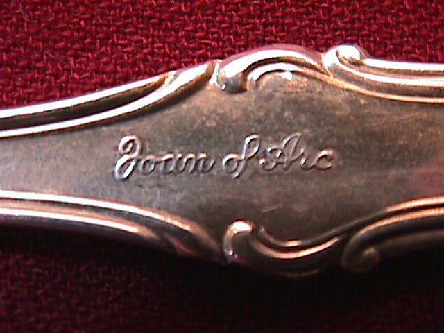 STERLING INTERNATIONAL JOAN of ARC TEASPOON