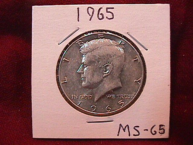 KENNEDY HALF DOLLAR 1965-P MS-65
