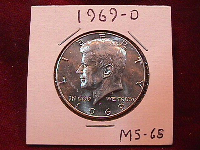 KENNEDY HALF DOLLAR 1969-D MS-65