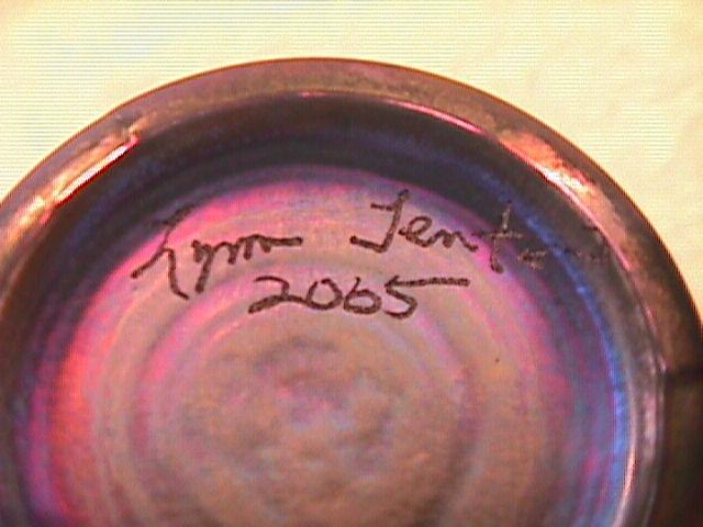 CARNIVAL GLASS FENTON FRAVILLE RASPBERRY VASE ELECTRIC BLUE